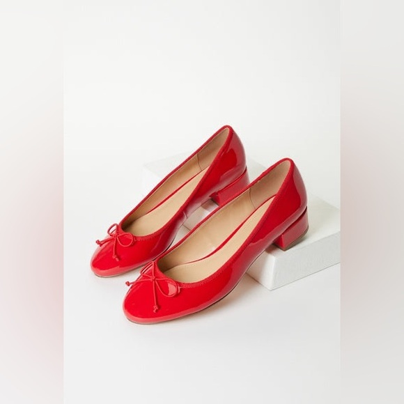 JustFab Shoes - Cute JustFab red heeled pumps new with box